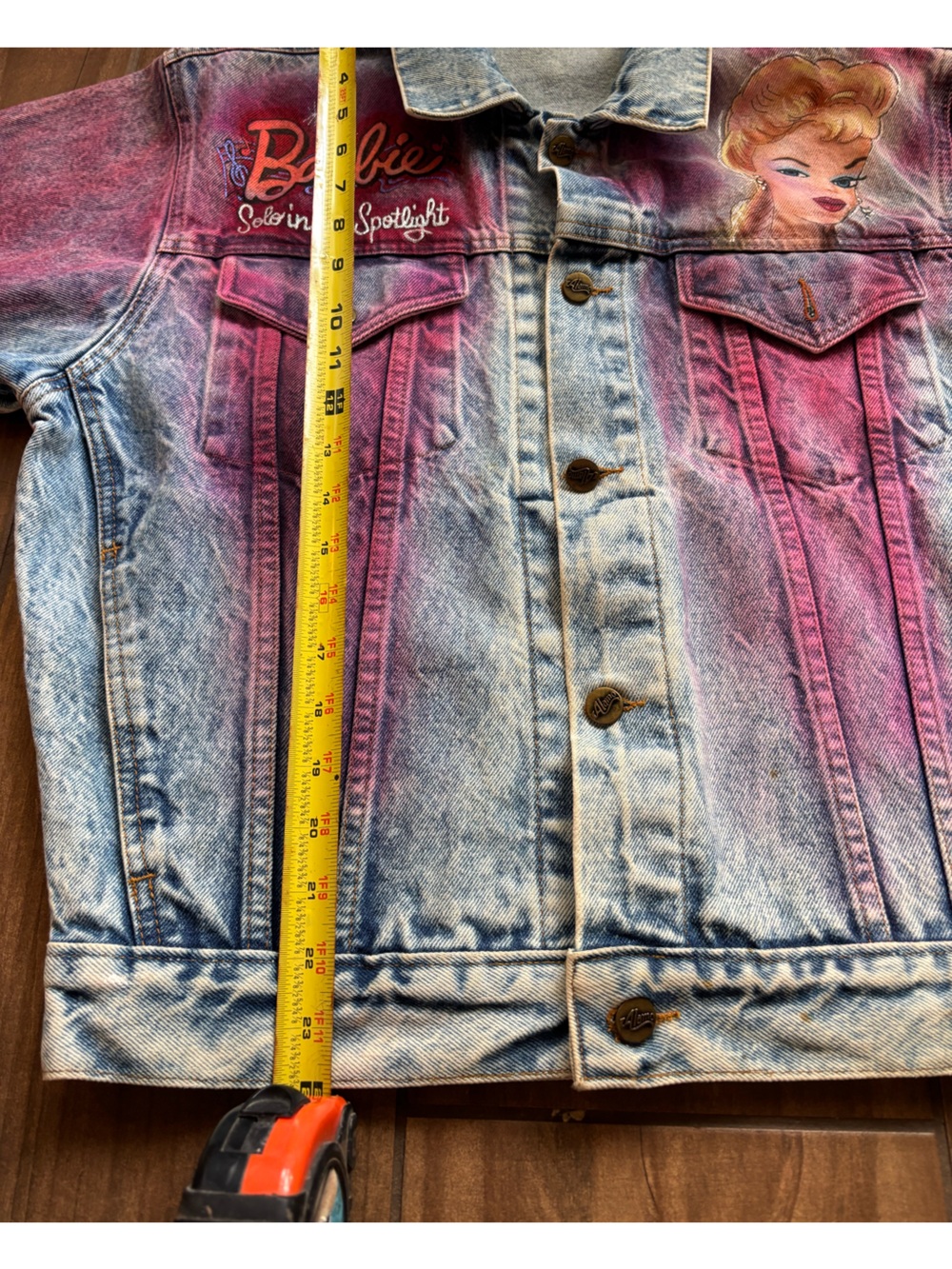 RARE Vintage Tony Alamo Barbie Solo in the Spotlight Hand Painted Denim Jacket - Picture 6 of 14